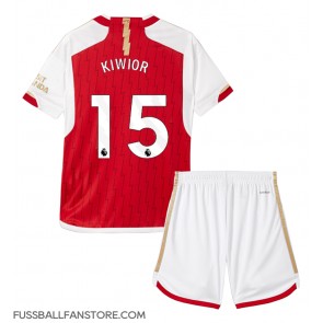 Arsenal Jakub Kiwior #15 Replik Heimtrikot Kinder 2023-24 Kurzarm (+ Kurze Hosen)